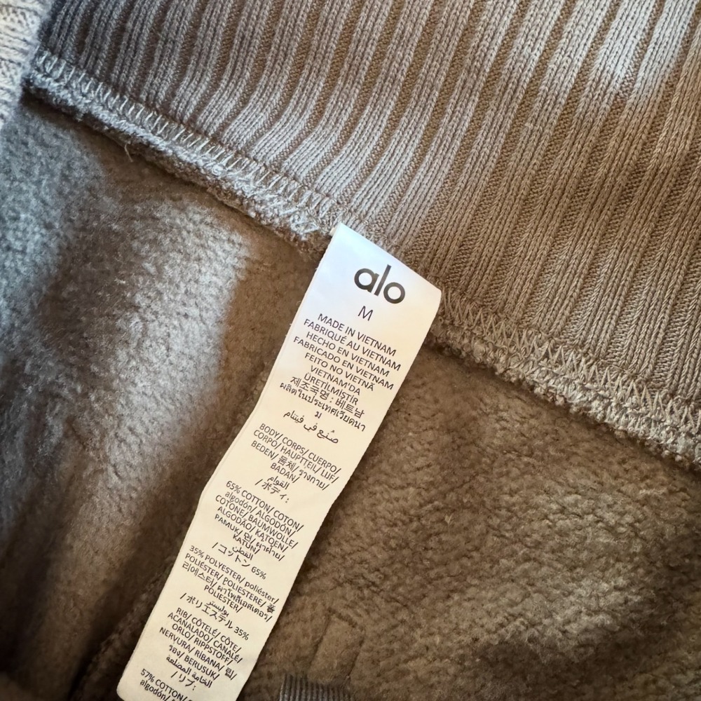 ALO Yoga Serenity Wide Leg Sweatpants M Espresso Brown Accolade Quiet Luxury - Picture 5 of 9